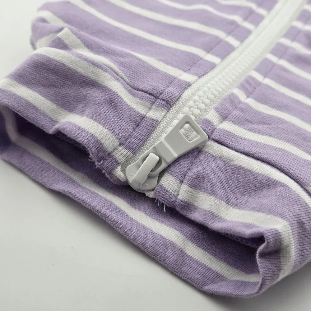 Kuoser Dog Surgical Recovery Suit Size XS Purple White Striped